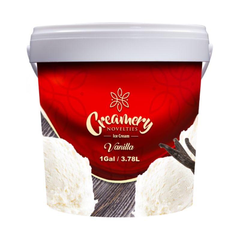 04722708195 Creamery 1 Gallon Vanilla Ice Cream - Image 1