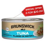 Brunswick, Tuna Flaked In Water, 142g