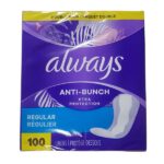 Always, Anti-Bunch Xtra Protection Regular Liners (100 Pieces)