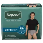 Depend, Adult Absorbent Underwear, Men's, Small-Medium (19 Underwear)