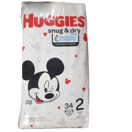 Huggies, Snug & Dry Diapers, Unisex, Size 2 (34 Diapers)