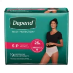 Depend, Adult Absorbent Underwear, Women’s, Small (19 Underwear)