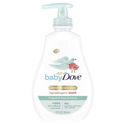 Baby Dove Sensitive Skin Care Wash Fragrance Free Moisture 13oz