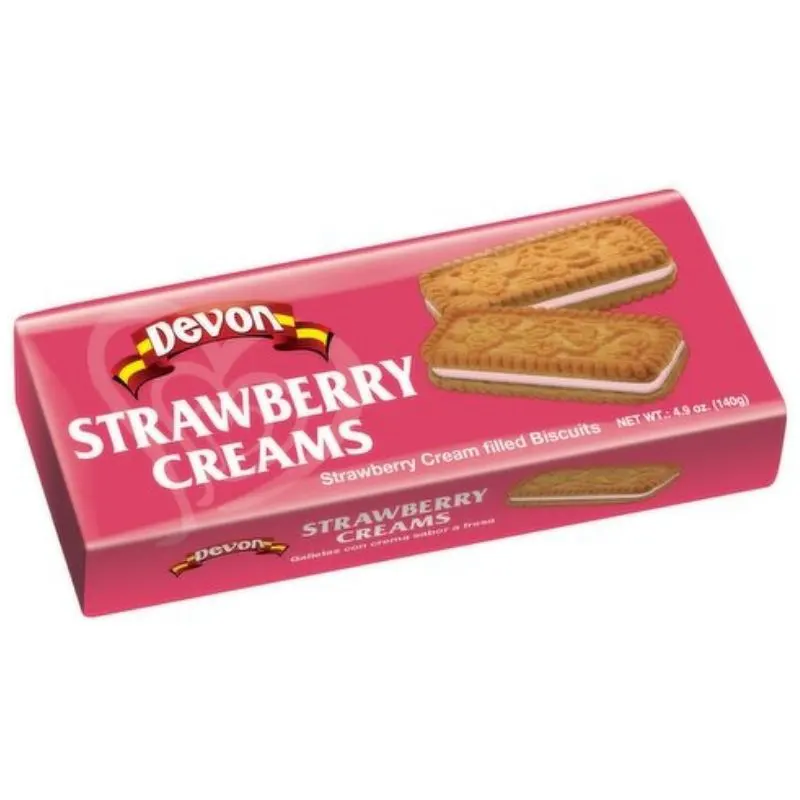 04003200054 Devon Strawberry Creams Biscuit - Image 1
