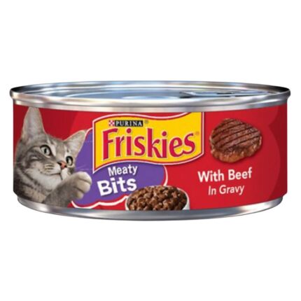 Purina, Friskies Meaty Bits With Beef, In Gravy