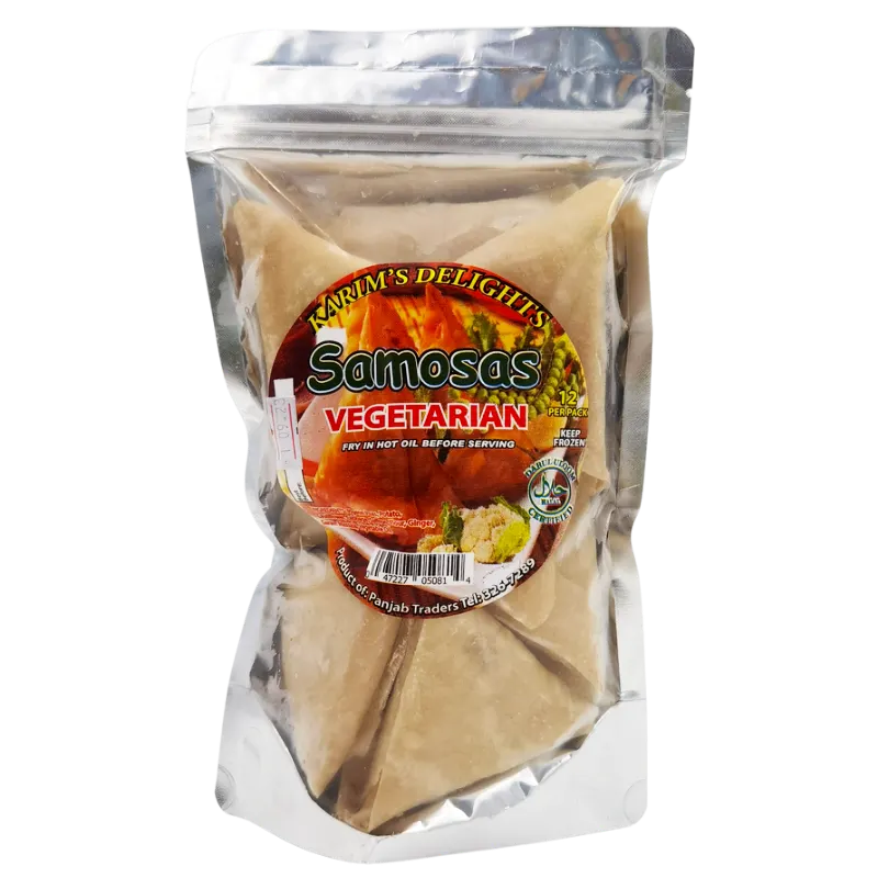 04722705081 Karim's Delights, Frozen Samosas, Vegetarian (12 Pack) - Image 1