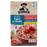 Quaker Instant Oatmeal Fruit & Cream 8.4OZ