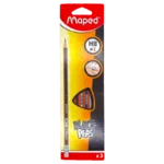 Maped HB2 Black Peps 3 Pencils