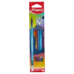 Maped Black Peps Energy Graphite Pencils HB #2 (6 Pencils)
