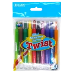 Bazic Mini Twist Up Crayons (10 Pack)