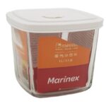 Marinex Square Glass Pot with Plastic Lid and Valve 1L - Image 2