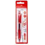 Faber Castell Super Clip Red Gel Pen 0.7