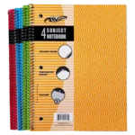 Winners, Spiral Notebook, 4 Subject, Assorted Colours