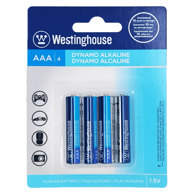 Westinghouse Dynamo Alkaline Batteries (4, AAA) - Bel Air Store Limited