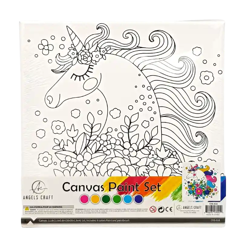 Angels Craft, Canvas Paint by Number Set, Unicorn CVS-018 Bel Air Store  Limited