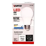 Satco, LED A19 Light Bulb, (9 Watts)