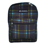 Everest, Backpack, Black Plaid, 15″