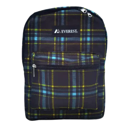 Everest, Backpack, Black Plaid, 15″