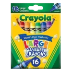 Crayola, Washable Crayons, Large (16 Crayons)