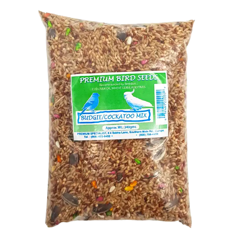 03246120001 Premium Bird Seeds, Budgie & Cockatoo Mix, 340g - Image 1