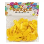 Dazzle, Metallic Balloon, Yellow, 5″ (25 Piece)