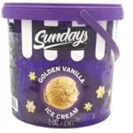 Sundays, Ice Cream Golden Vanilla (1 Gallon)