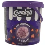 Sundays, Ice Cream Strawberry (1 Gallon)
