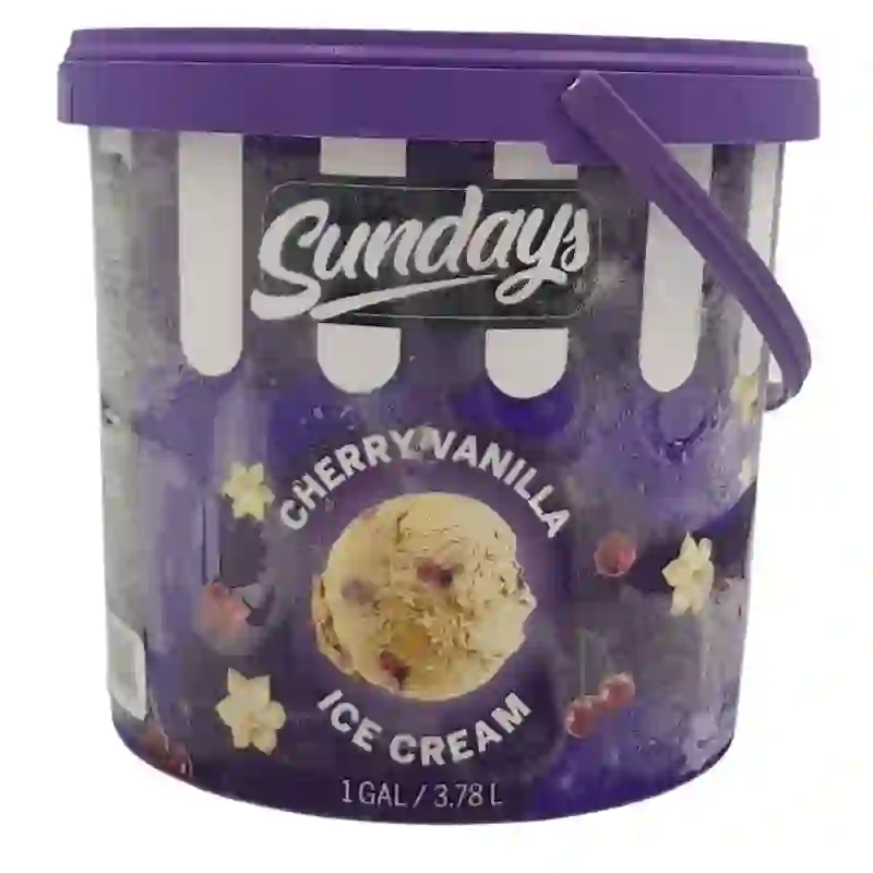 78215101039 Sundays, Ice Cream Cherry Vanilla (1 Gallon) - Image 1