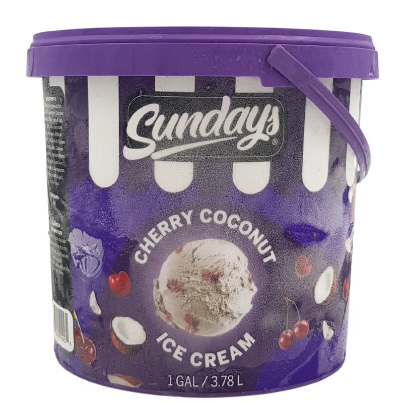 78215101043 Sundays, Ice Cream Cherry Coconut (1 Gallon) - Image 1