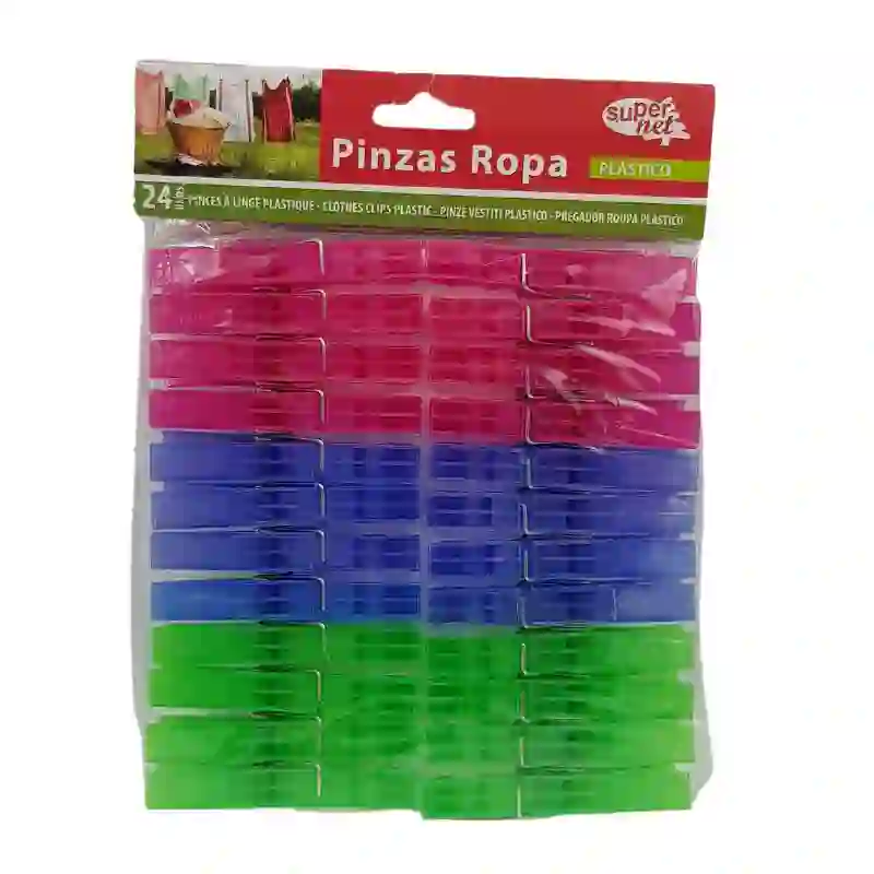 8433774561118 Pinzas,Ropa Plastic Clothes Pegs (24 Pieces) - Image 1