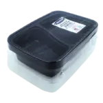 Fakpak, Plastic Reusable 2-Section Container (5 Containers & Lids) - Image 2