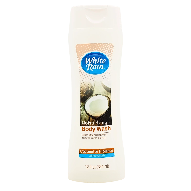 80921940001 White Rain, Moisturizing Bodywash, Coconut & Hibiscus, 12oz - Image 1