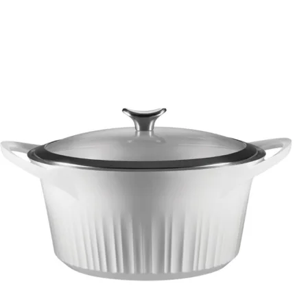 Corningware, Cast Aluminum, Dutch Oven, French White (5.5 Quart)