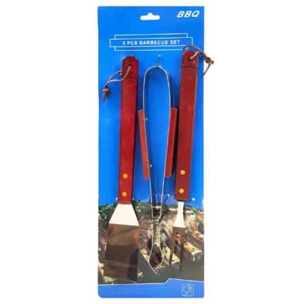 Bistro, BBQ Grill Set, Wooden Handle (3 Piece)