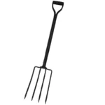 Garden Fork, Long Handle All Steel Black