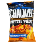 Crackzel, Flavoured Hard Pretzel Pieces, Cheddar Cheese, 65g