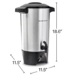 Hamilton Beach, Hot Beverage Dispenser, Coffee Urn, Silver (45 Cup) - Image 2