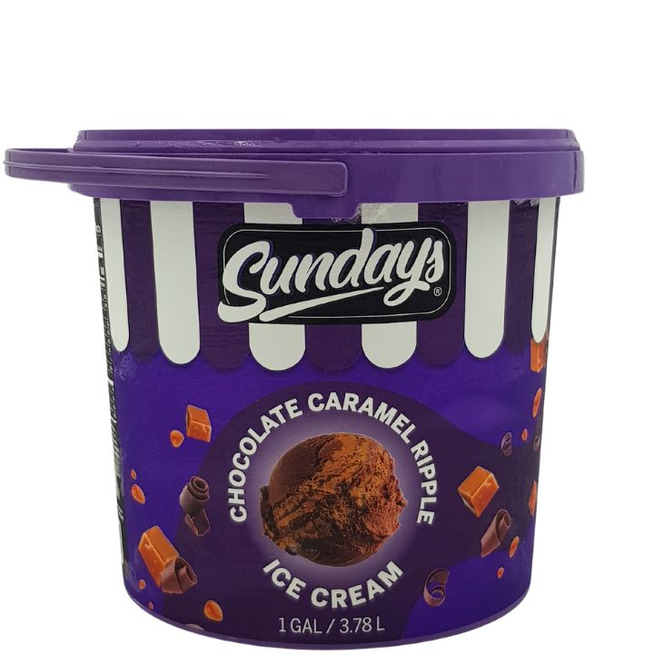 78215101057 Sunday's, Chocolate Caramel Ripple (3.78 Liter) - Image 1