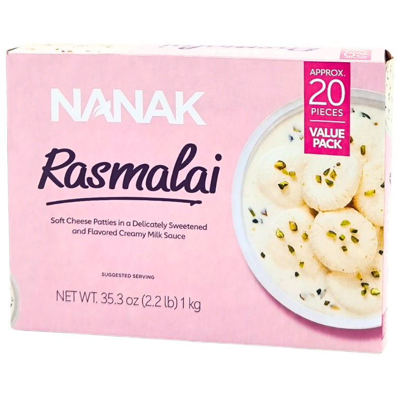 79767770240 Nanak, Indian Sweets, Rasmalai, 1Kg - Image 1