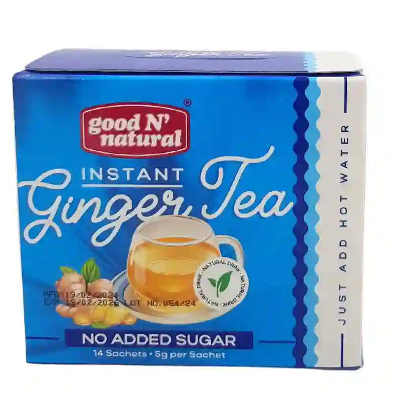 7586000002761 Good N' Natural Instant Ginger Tea No Added Sugar (14 Sachets) - Image 1