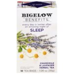 Bigelow Benefits, Herbal Tea, Chamomile and Lavender, 30g (18 Tea Bags)