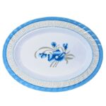 Melamine Serving Plate, Blue Floral Pattern, 12"