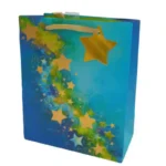Geometric, Blue Gift Bag Medium