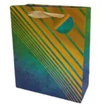 Geometric, Blue Gift Bag Medium - Image 2