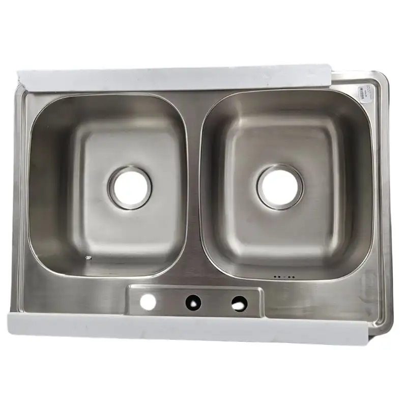 43500000005 Crown, Double Kitchen Sink 33" X 22" X 9" | Model: Dyss001 - Image 1
