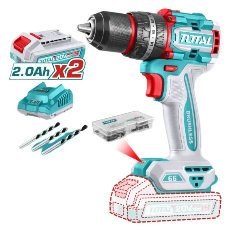 6942210227577 Total, Impact Drill 20V Cordless | Model: Ttl0496 - Image 1