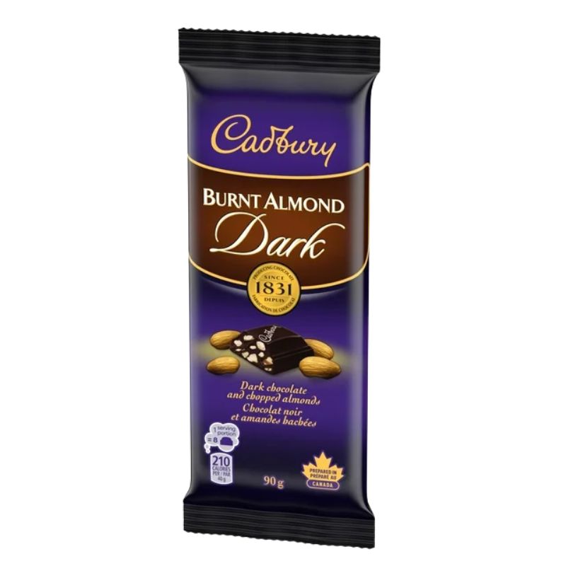 06120001838 Cadbury, Burnt Almond Dark (90g) - Image 1