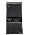 Plastic, Table Cover Black (54"x 108")