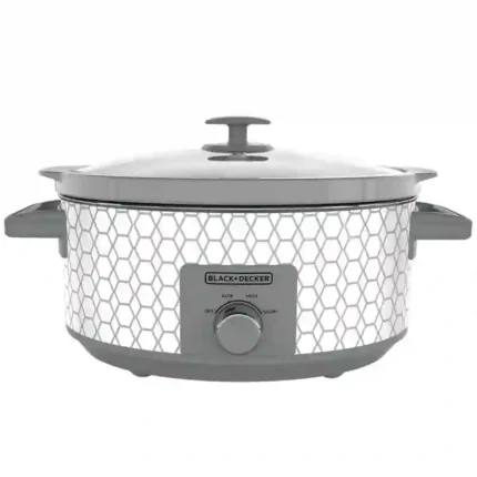 Black and Decker Slow Cooker, (7Qt) White