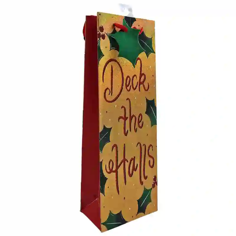 Deck The Halls Wine Bag
